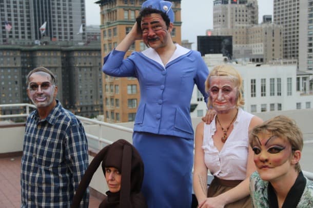 Golden Dragon by Do it Live! Productions, San Francisco - Review Cast of ‘Golden Dragon’, left to right: Philip Wharton, Susannah Wood, Nick Medina, Celeste Conowitch, and Andrew Akraboff.