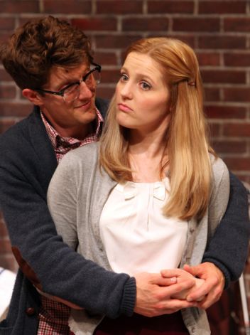 Bad Jews - Magic Theatre - Review Liam (Max Rosenak) and his gentile girlfriend Melody (Riley Krull)