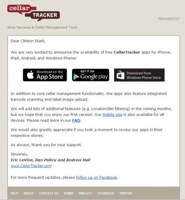 CellarTracker apps now available for iPhone, Android, Windows Phone