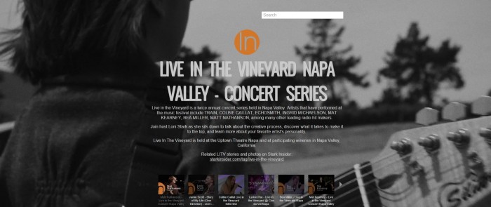 Live in the Vineyard video playlist - Stark Insider Live in the Vineyard video playlist - Stark Insider