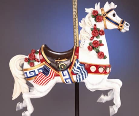 Hand carved carousel horse