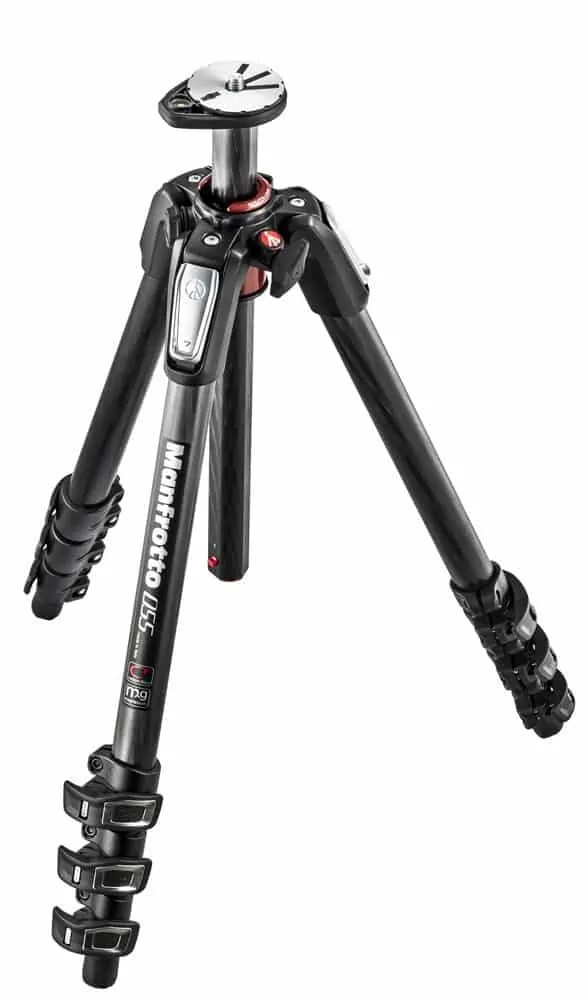 Manfrotto MT055CXPRO4 055 Carbon Fiber 4-Section Tripod with Horizontal Column (Black)