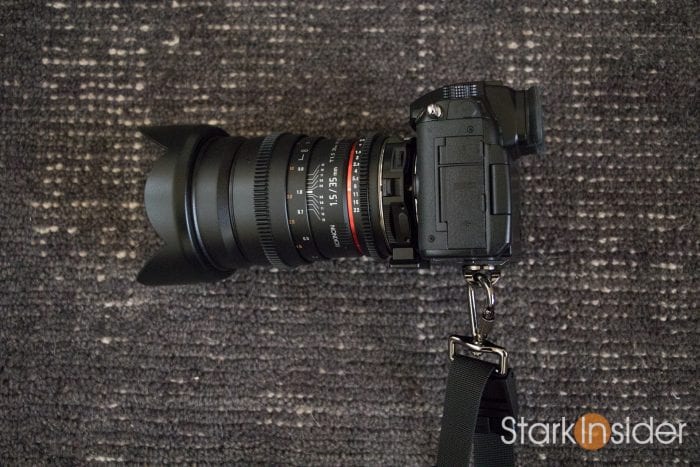 Panasonic GH5 camera strap for shooting video