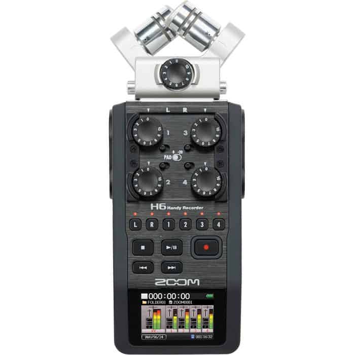 Zoom H6 Six-Track Portable Recorder with Interchangeable Microphone System