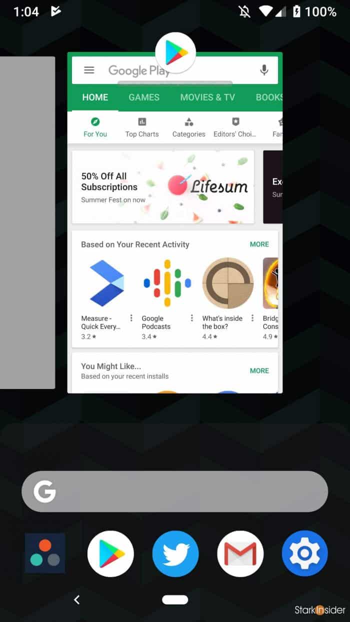 Google Android 9 Pie - Gesture Navigation