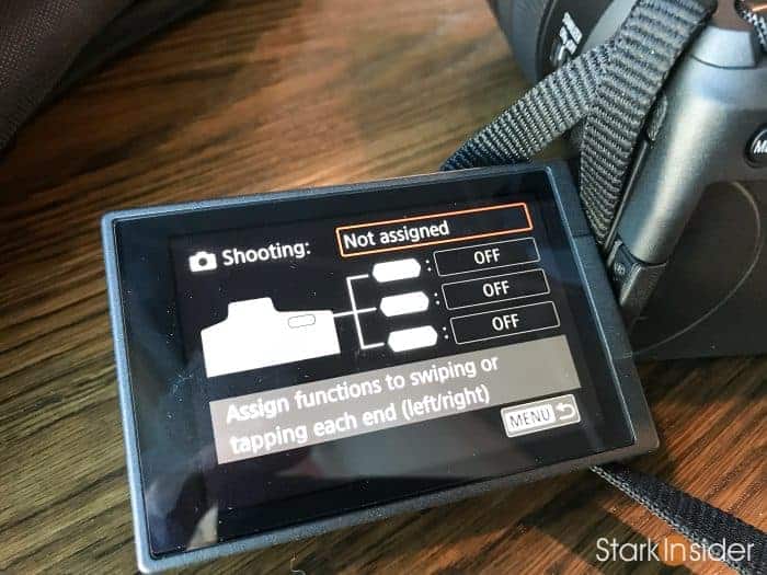 Canon EOS R: M-Fn touchbar customization