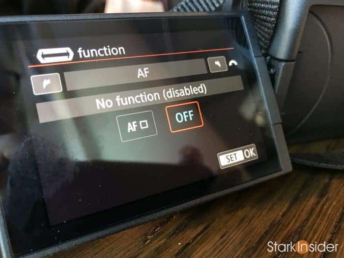 Canon EOS R: M-Fn touchbar customization
