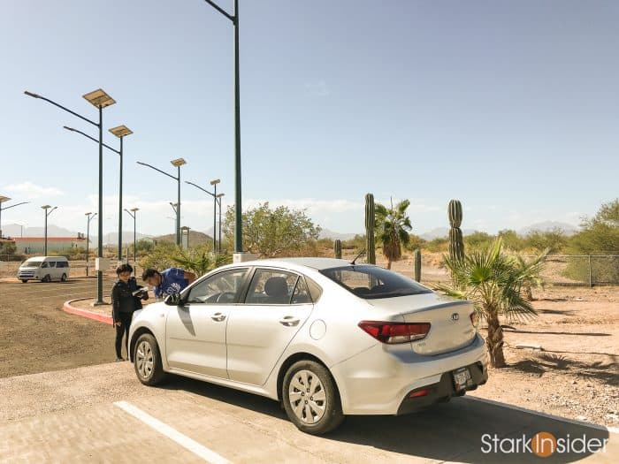 Rental car at Loreto Airport, Baja California Sur