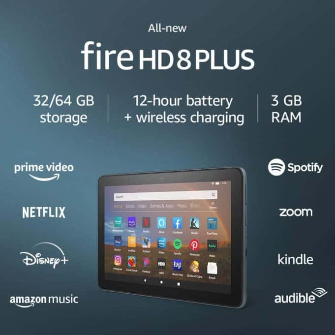 All-new Fire HD 8 Plus tablet, HD display, 64 GB, 8