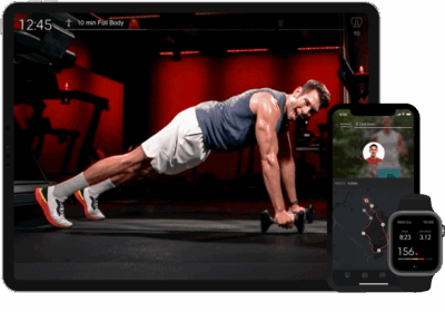 Peloton app on iPad, iPhone and Apple Watch