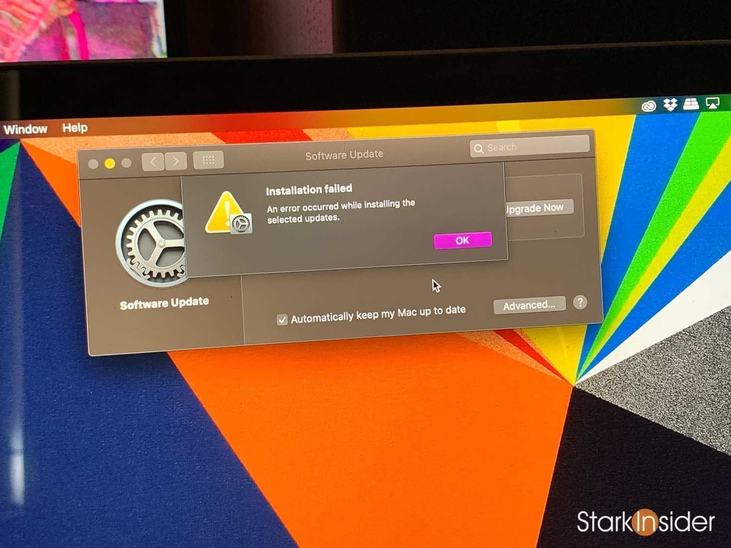 Apple macOS Big Sur installation failed MacBook Pro