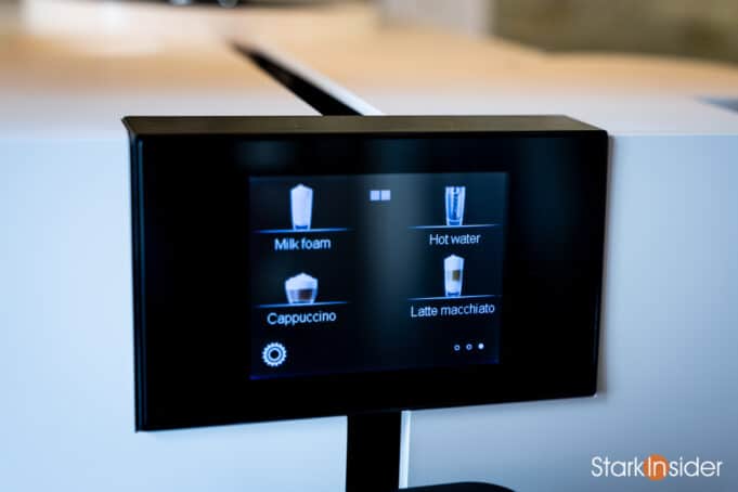 Jura ENA 8 super-automatic espresso machine first look review - touch interface display