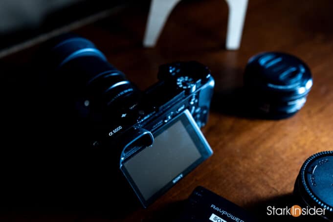 Sony Alpha APS-C camera - rear view