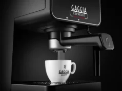 Gaggia Espresso Evolution - brew head and portafilter