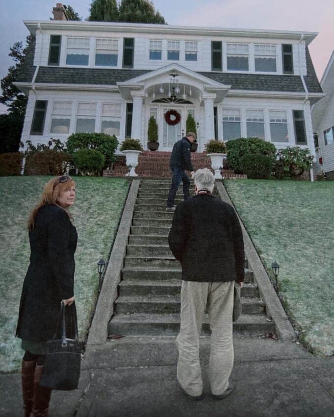 David Lynch on set of Twin Peaks: The Return