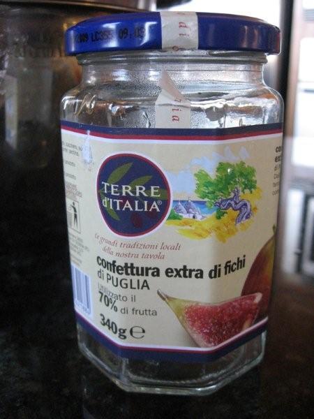 Reused Jar for Homemade Grape Jam Empty fig jam jar to be reused for homemade jam